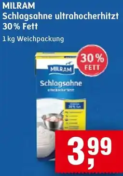 Handelshof MILRAM Schlagsahne ultrahocherhitzt 30% Fett Angebot