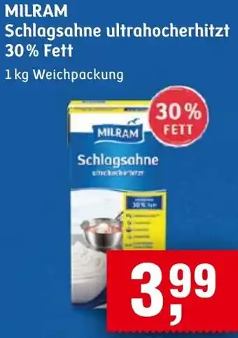 Handelshof MILRAM Schlagsahne ultrahocherhitzt 30% Fett Angebot