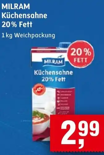 Handelshof MILRAM Küchensahne 20% Fett Angebot