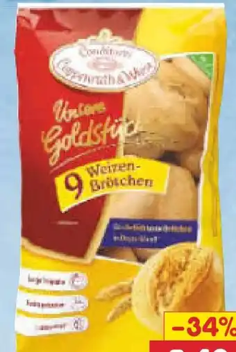 Netto Marken-Discount Coppenrath & Wiese Unser Goldstücke Weizenbrötchen Angebot