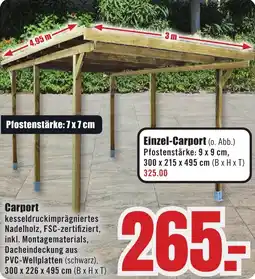 B1 Discount Baumarkt Carport Angebot