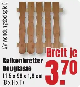 B1 Discount Baumarkt Balkonbretter Douglasie Angebot