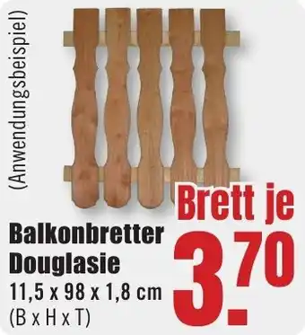 B1 Discount Baumarkt Balkonbretter Douglasie Angebot