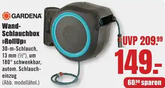 B1 Discount Baumarkt GARDENA Wand Schlauchbox RollUp Angebot