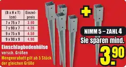 B1 Discount Baumarkt Einschlagbodenhülse Angebot
