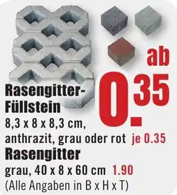 B1 Discount Baumarkt Rasengitter Füllstein Angebot