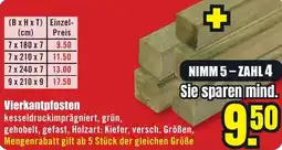 B1 Discount Baumarkt Vierkantpfosten Angebot