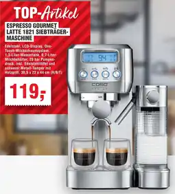 Handelshof Caso espresso gourmet latte 1821 siebträgermaschine Angebot