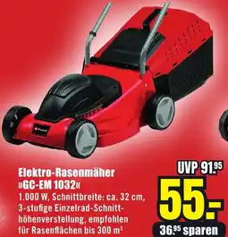 B1 Discount Baumarkt Einhell Elektro-Rasenmäher GC-EM 1032 Angebot