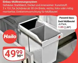 Globus Hailo Einbau-Mülltrennungssystem Angebot