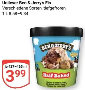 Globus Unilever Ben & Jerry's Eis Angebot