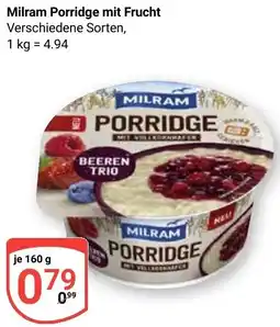 Globus Milram Porridge mit Frucht Angebot