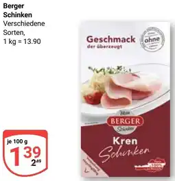 Globus Berger Schinken Angebot