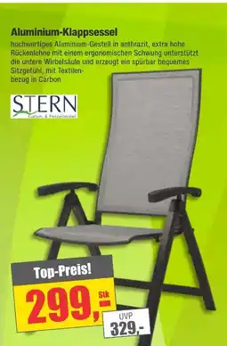 Dekor-Markt Stern aluminium-klappsessel Angebot