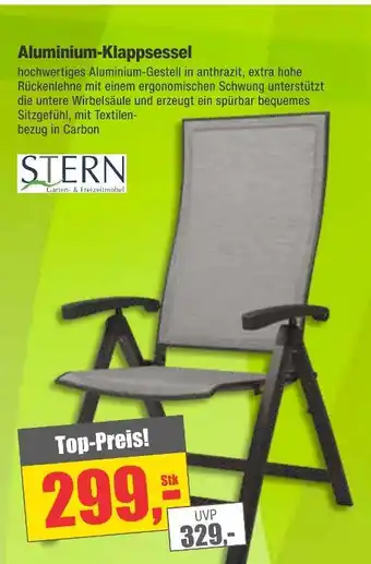 Dekor-Markt Stern aluminium-klappsessel Angebot