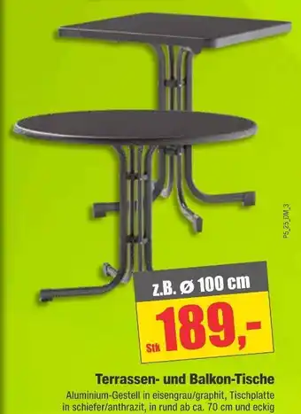 Dekor-Markt Terrassen- und balkon-tische Angebot
