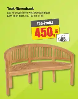 Dekor-Markt Teak-nierenbank Angebot