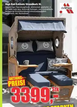 Dekor-Markt Devries high end exklusiv strandkorb xl Angebot