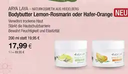 Vitalia Arya laya bodybutter lemon-rosmarin oder hafer-orange Angebot