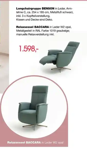külkens+sohn Polstermöbel Benson relaxsessel baccara Angebot