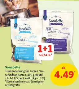 Fressnapf Sanabelle kitten mit geflügel oder adult mit strauß Angebot
