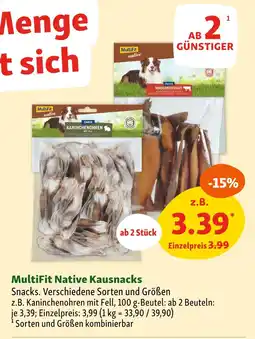 Fressnapf Multifit native kausnacks Angebot
