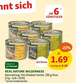 Fressnapf Real nature wilderness pure chicken oder true country Angebot