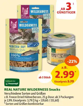 Fressnapf Real nature wilderness snacks Angebot