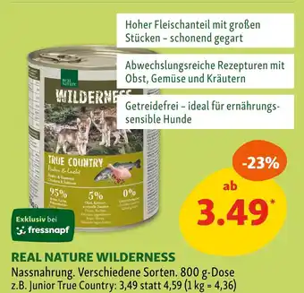 Fressnapf Real nature wilderness Angebot