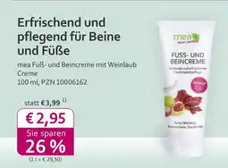 Mea Erfrischend und pflegend für beine und füße Angebot