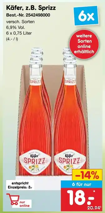 Netto Marken-Discount Käfer z.b. sprizz Angebot
