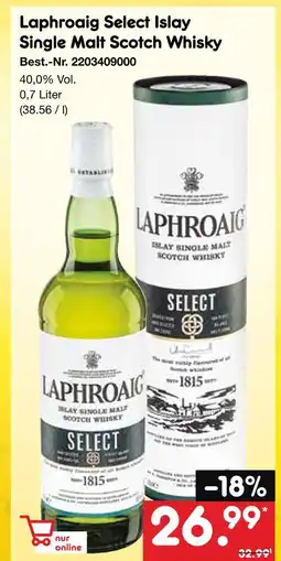 Netto Marken-Discount Laphroaig select islay single malt scotch whisky Angebot