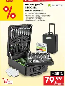 Netto Marken-Discount Juskys werkzeugkoffer, 1.200-tlg Angebot