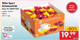 Netto Marken-Discount Ritter sport schokowürfel Angebot