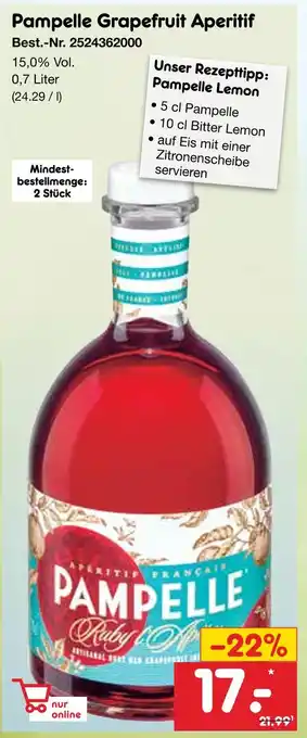 Netto Marken-Discount Pampelle pampelle grapefruit aperitif Angebot