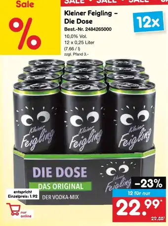 Netto Marken-Discount Kleiner feigling die dose Angebot