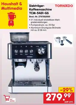 Netto Marken-Discount Tornado siebträger-kaffeemaschine Angebot