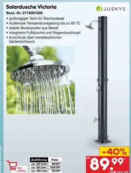 Netto Marken-Discount Juskys solardusche victoria Angebot