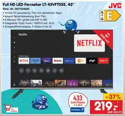 Netto Marken-Discount Jvc full hd led fernseher lt-43vf7555, 43 Angebot