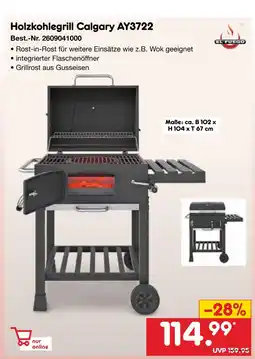 Netto Marken-Discount El fuego holzkohlegrill calgary ay3722 Angebot