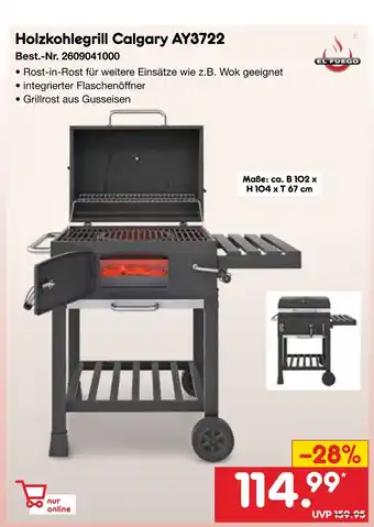 Netto Marken-Discount El fuego holzkohlegrill calgary ay3722 Angebot