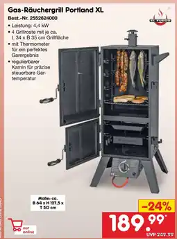 Netto Marken-Discount El fuego gas-räuchergrill portland xl Angebot