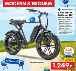 Netto Marken-Discount Greenstreet e-bike fat tire california, 20 Angebot
