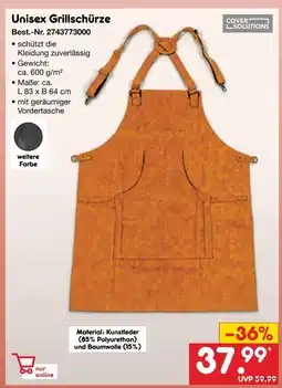 Netto Marken-Discount Cover solutions unisex grillschürze Angebot