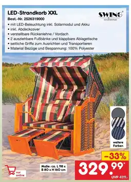 Netto Marken-Discount Swing & harmonie led-strandkorb xxl Angebot
