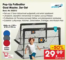 Netto Marken-Discount Art sport pop-up fußballtor goal master, 2er-set Angebot