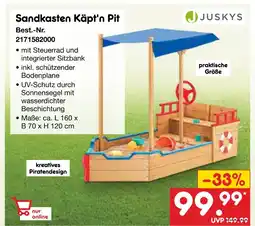 Netto Marken-Discount Juskys sandkasten käpt'n pit Angebot