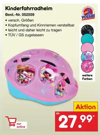 Netto Marken-Discount Volare kinderfahrradhelm Angebot