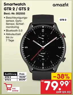 Netto Marken-Discount Amazfit smartwatch gtr 2 / gts 2 Angebot