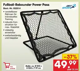 Netto Marken-Discount Art sport fußball-rebounder power pass Angebot